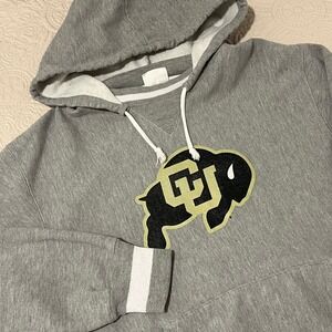 Champion Reverse Weave Colorado Buffaloes CU Hoodie Gray Sweatshirt Mens Large